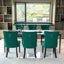 Ensemble de chaises de salle à manger en velours tufté premium - Vert