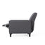 Smoke Fabric Push Back Chair for Elegant Home Décor - Korvel