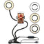 Photo Studio Selfie LED Ring Light with Cell Phone Mobile Holder for Youtube Live Stream Makeup Camera Lamp for iPhone Android - Korvel