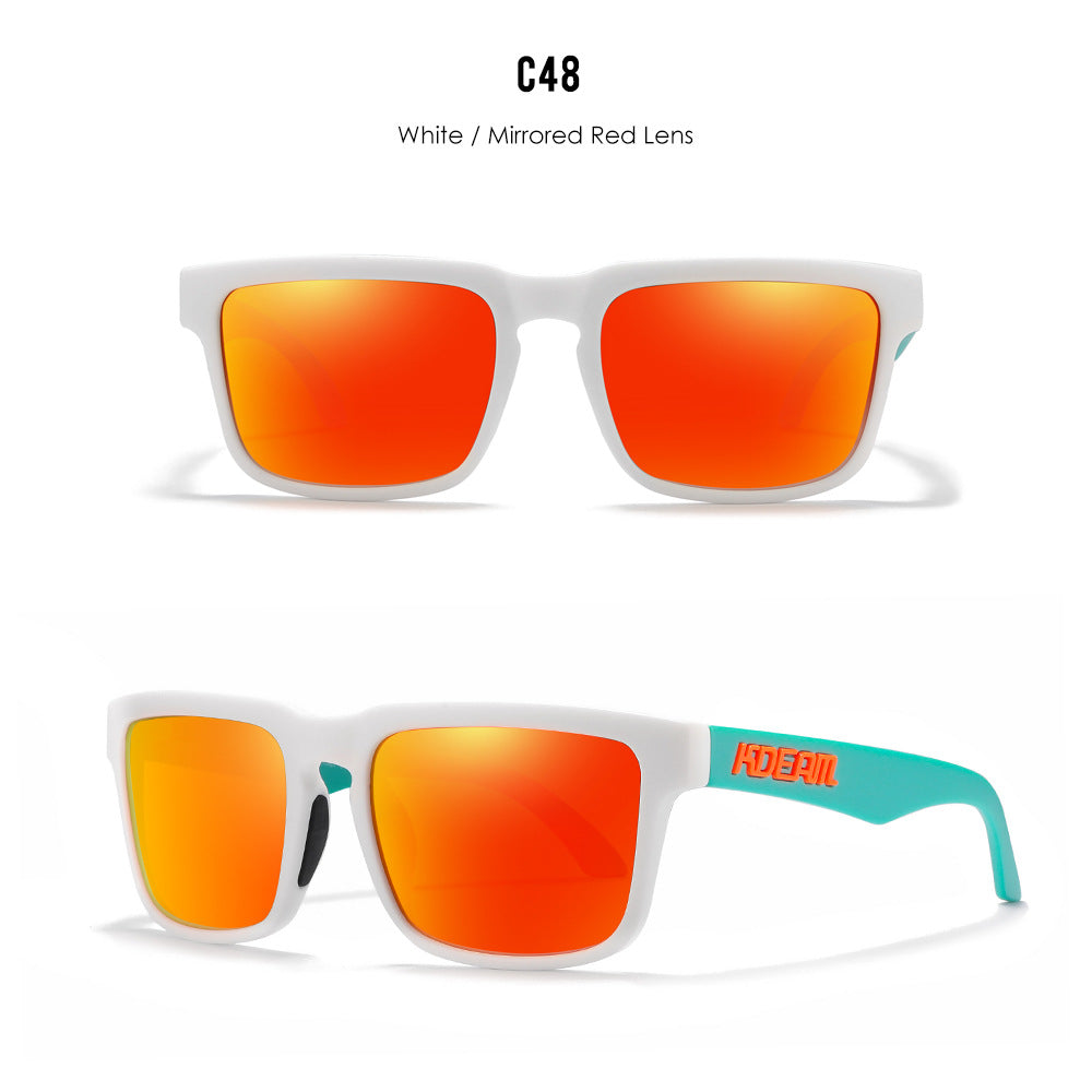 Classic polarized sunglasses for men and women ultra light driving glasses colorful real film sunglasses - Korvel