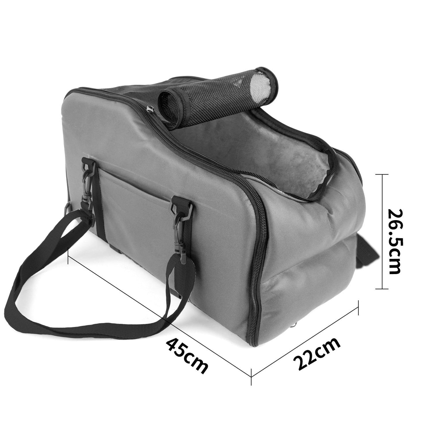 Portable pet bed for outings car travel safety seat center console car cushion car dog bed small dog ride artifact - Korvel