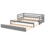 Twin or Double Twin Daybed with Trundle Gray - Korvel