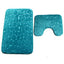 Embossed Stone Two-Piece Bathroom Toilet Floor Mat PVC Non-Slip Absorbent Carpet Door Mat - Korvel