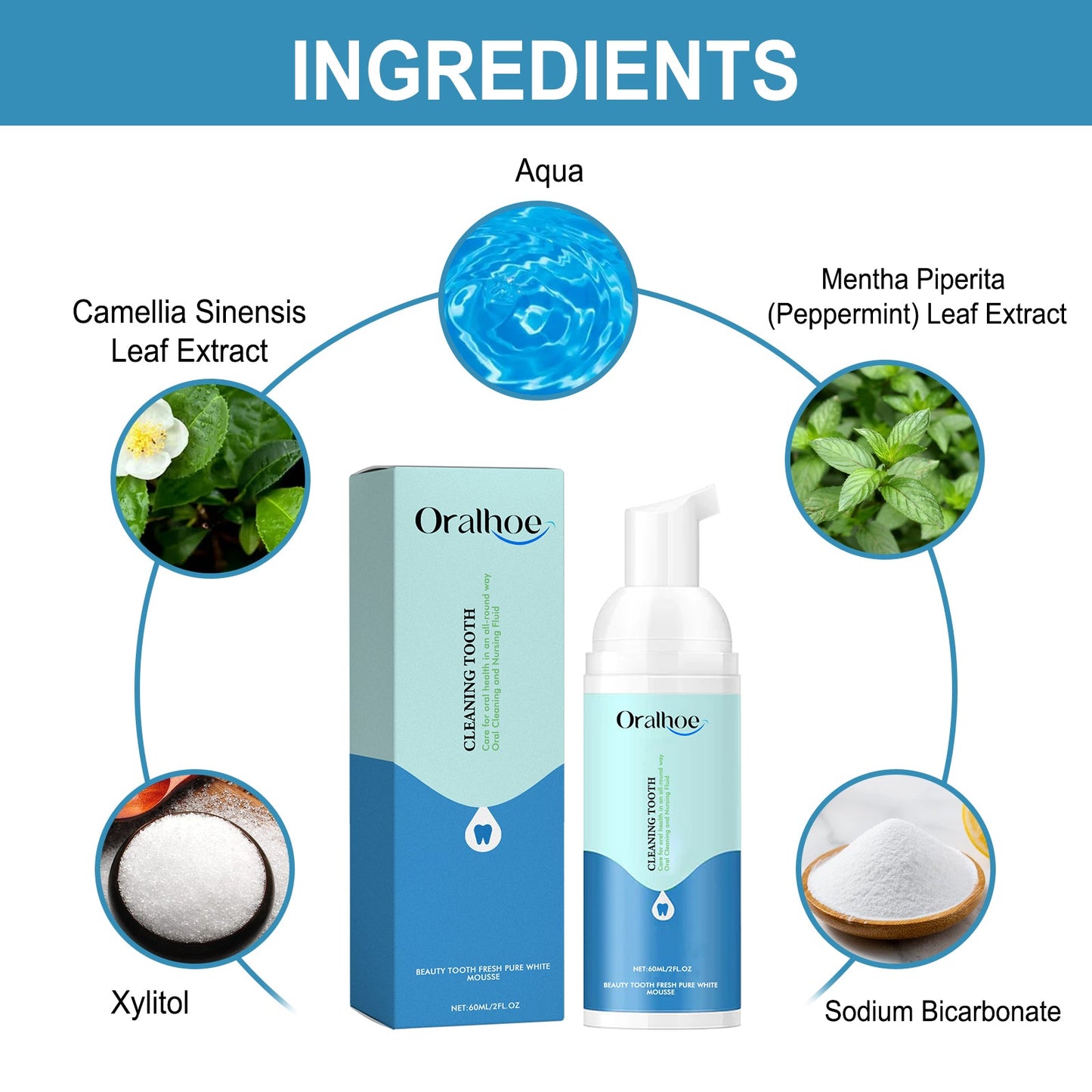 Pure White Mousse Toothpaste for Bright Smiles