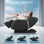 Full body deep tissue massage chair, foot massage, 8 fixed massage rollers, touch screen suitable for 5.1-5.75 feet high (black) - Korvel
