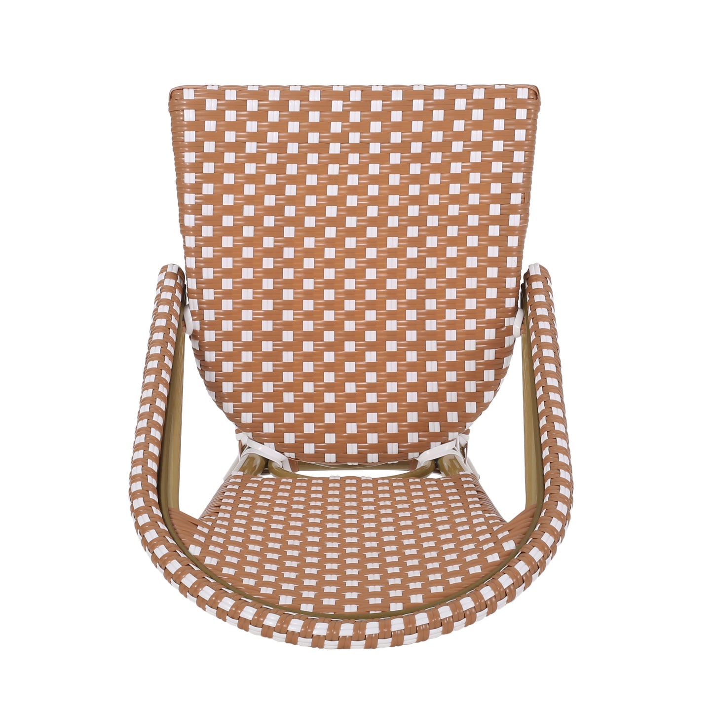 Wicker Bar Stool with Aluminum Frame - Set of 2