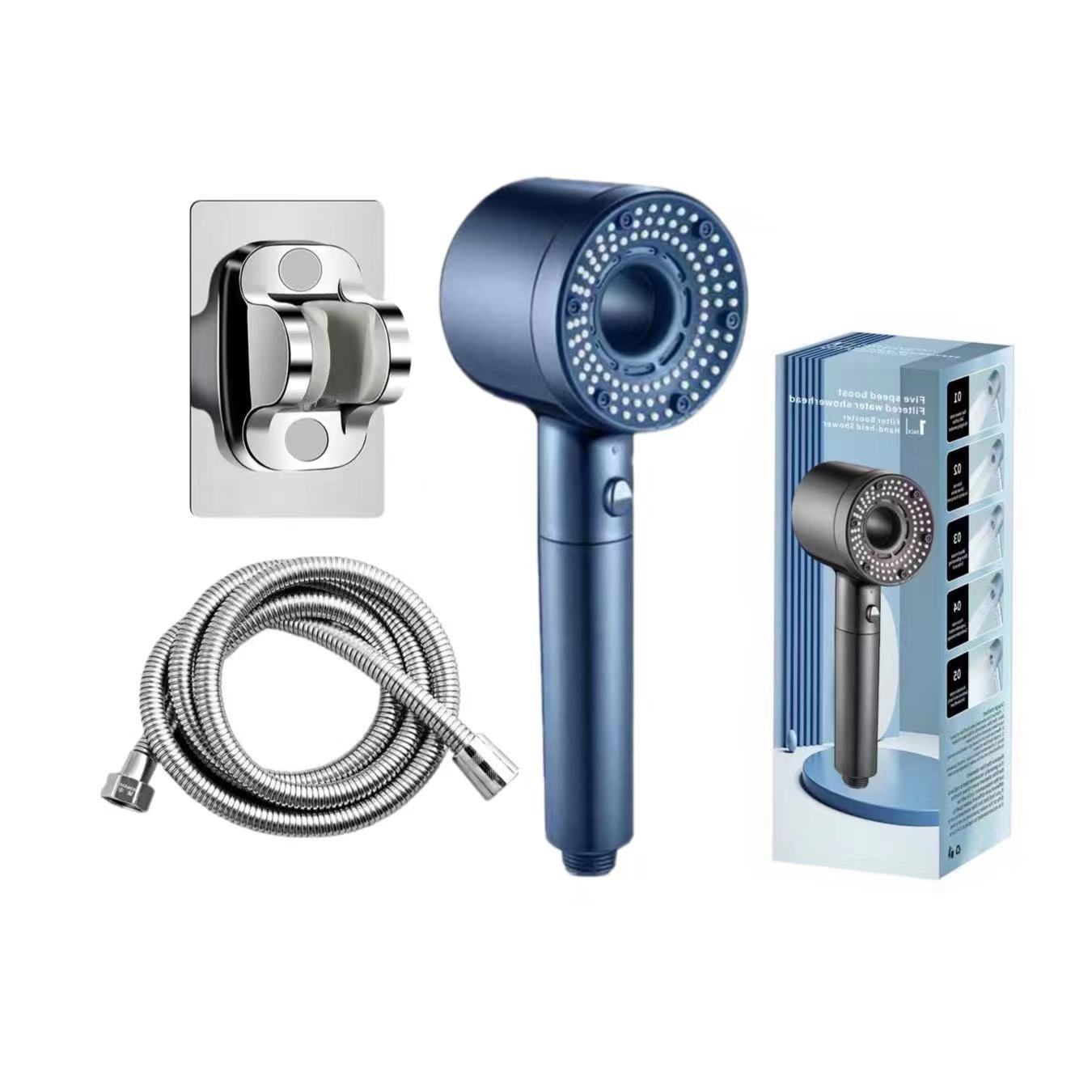 Premium Five-Level Handheld Shower Head with Turbo Water Flow