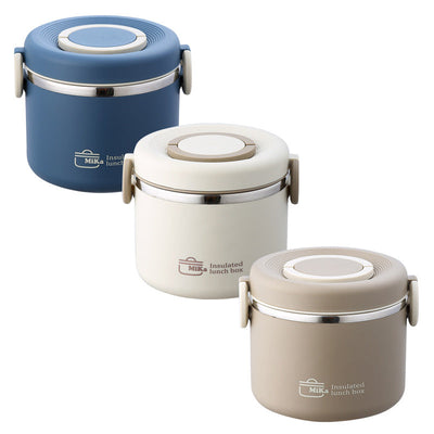 Portable simple stainless steel insulated lunch box with lid - Korvel