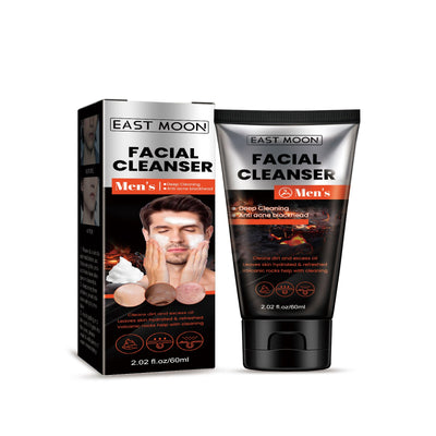 Men's Volcanic Face Wash, Acne Blackhead Face Deep Clean Pores And Oil Control - Korvel