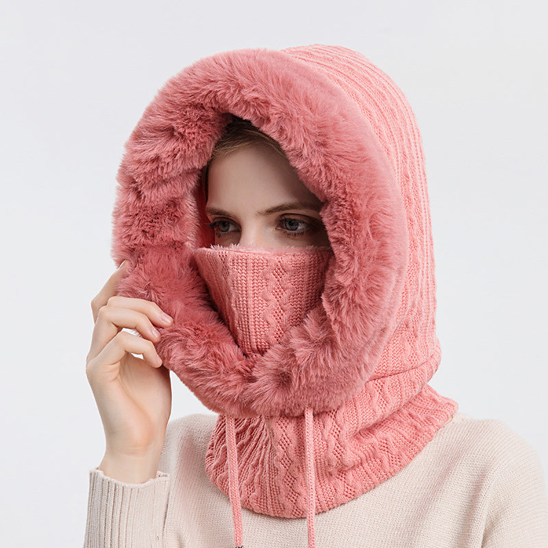 Bonnet d'hiver premium avec écharpe intégrée pour activités de plein air