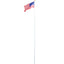 25FT segmented flagpole kit, ultra thick heavy-duty aluminum flagpole with top ball outdoor embedded flagpole - Korvel