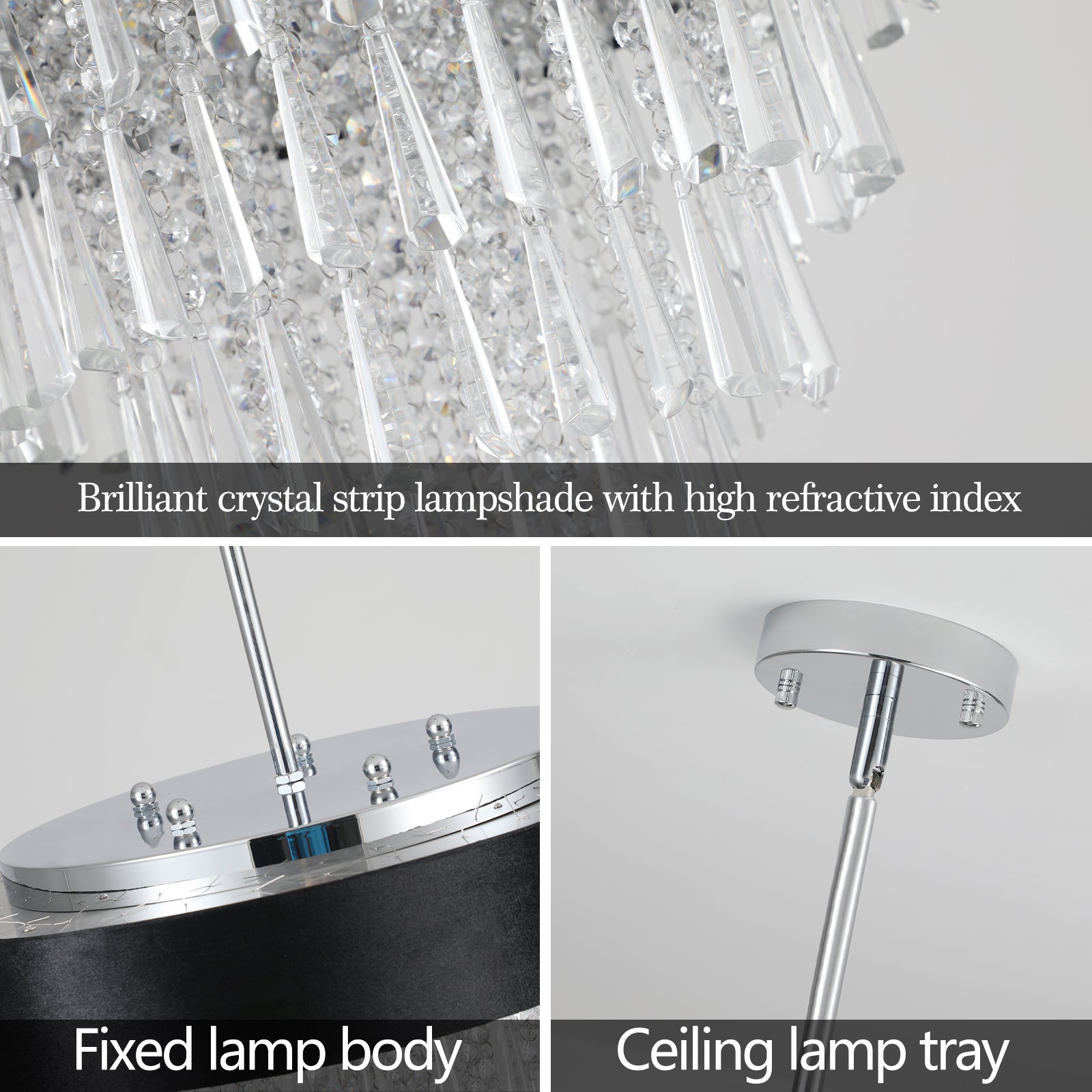 Modern Crystal Chandelier for  Living-Room Round Cristal Lamp Luxury Home Decor  Light Fixture - Korvel