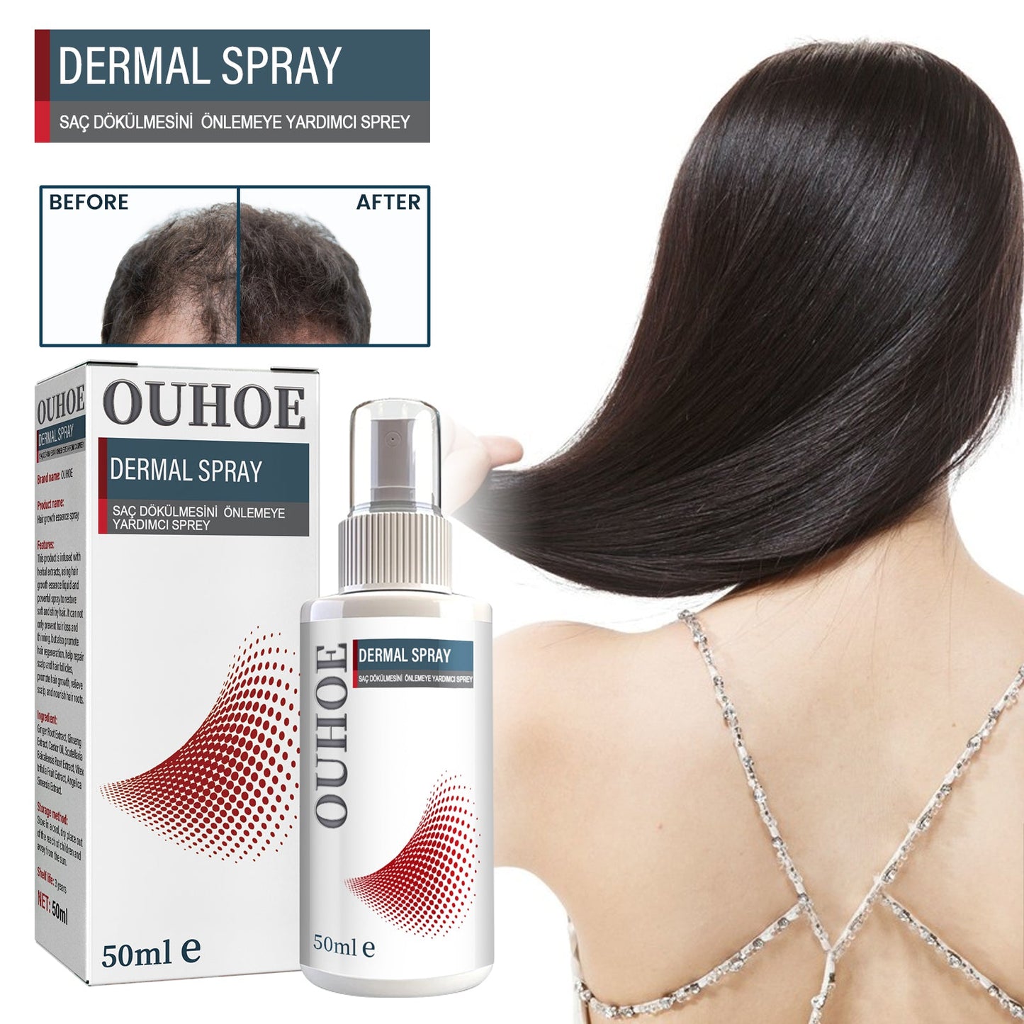 Spray Esencial para el Cabello Premium para un Cabello Nutrido y Vibrante