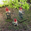 Funny Army Gnome Garden Statue - Set of 3 Resin Decor