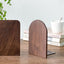 Solid beech wood book end natural wood walnut bookend home storage bookshelf decor bookstop natural wood crafts - Korvel