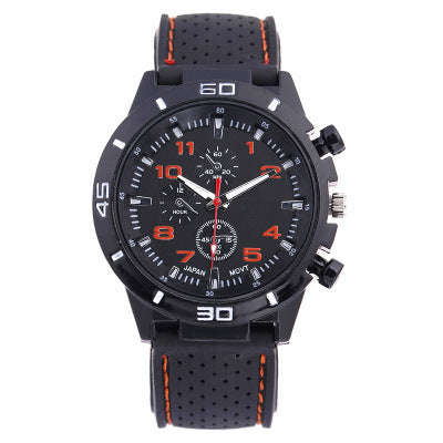 Rubber Fashion Sports Men's Watch Car Line Strap Silicone Student Watch - Korvel