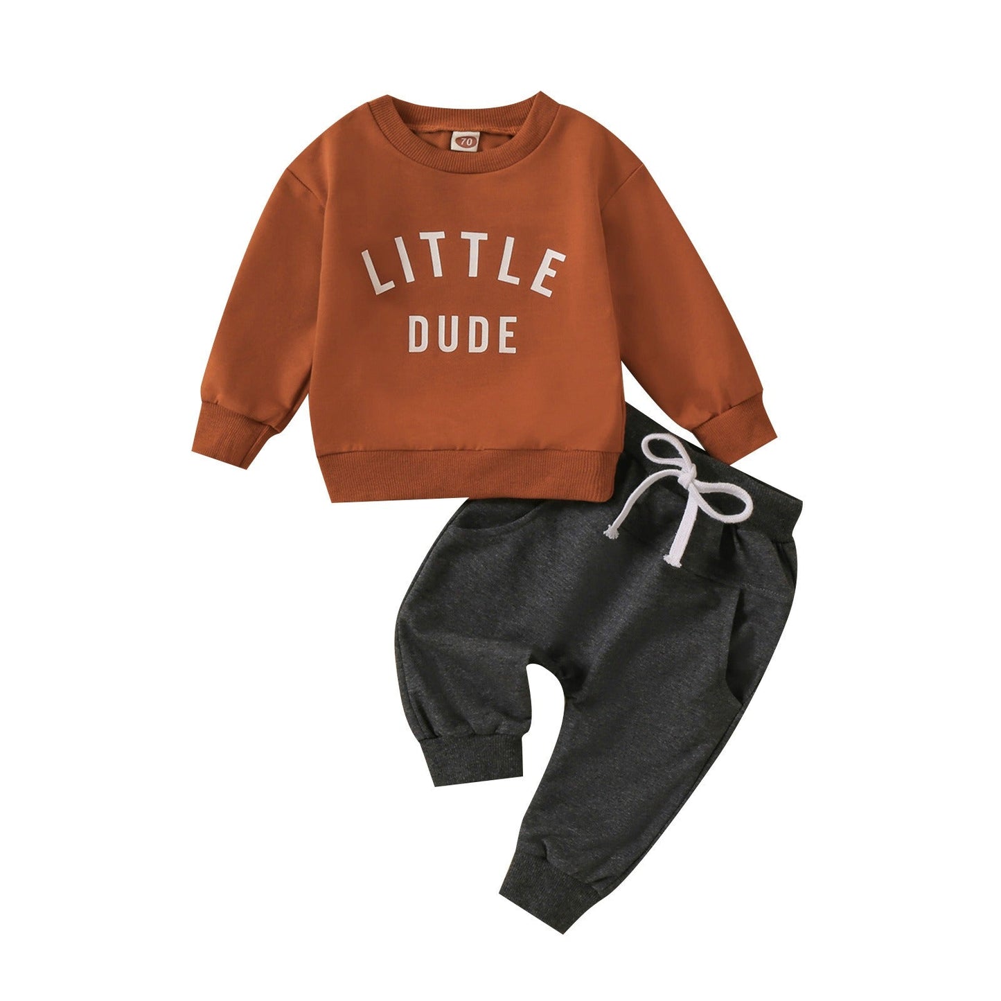 Ensemble de vêtements de sport à manches longues minimaliste pour garçons