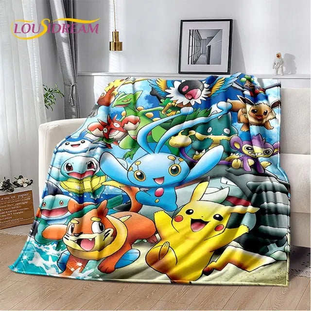 Couverture en Peluche Douce Pokemon - Confort Chaleureux et Vibrant