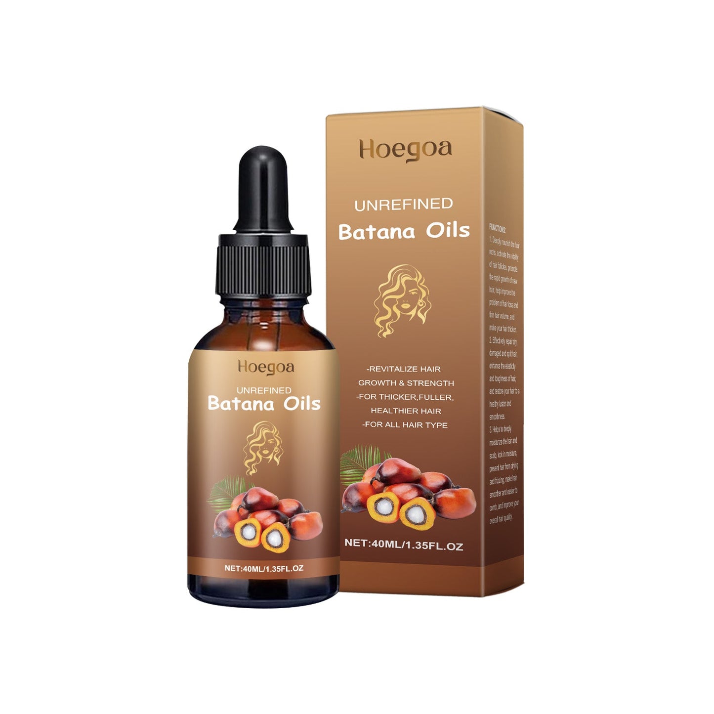 Batana Hair Care Oil Repair Dry And Irritated Hair, Moisturize Scalp And Smooth Daily Massage Hair Care Oil - Korvel