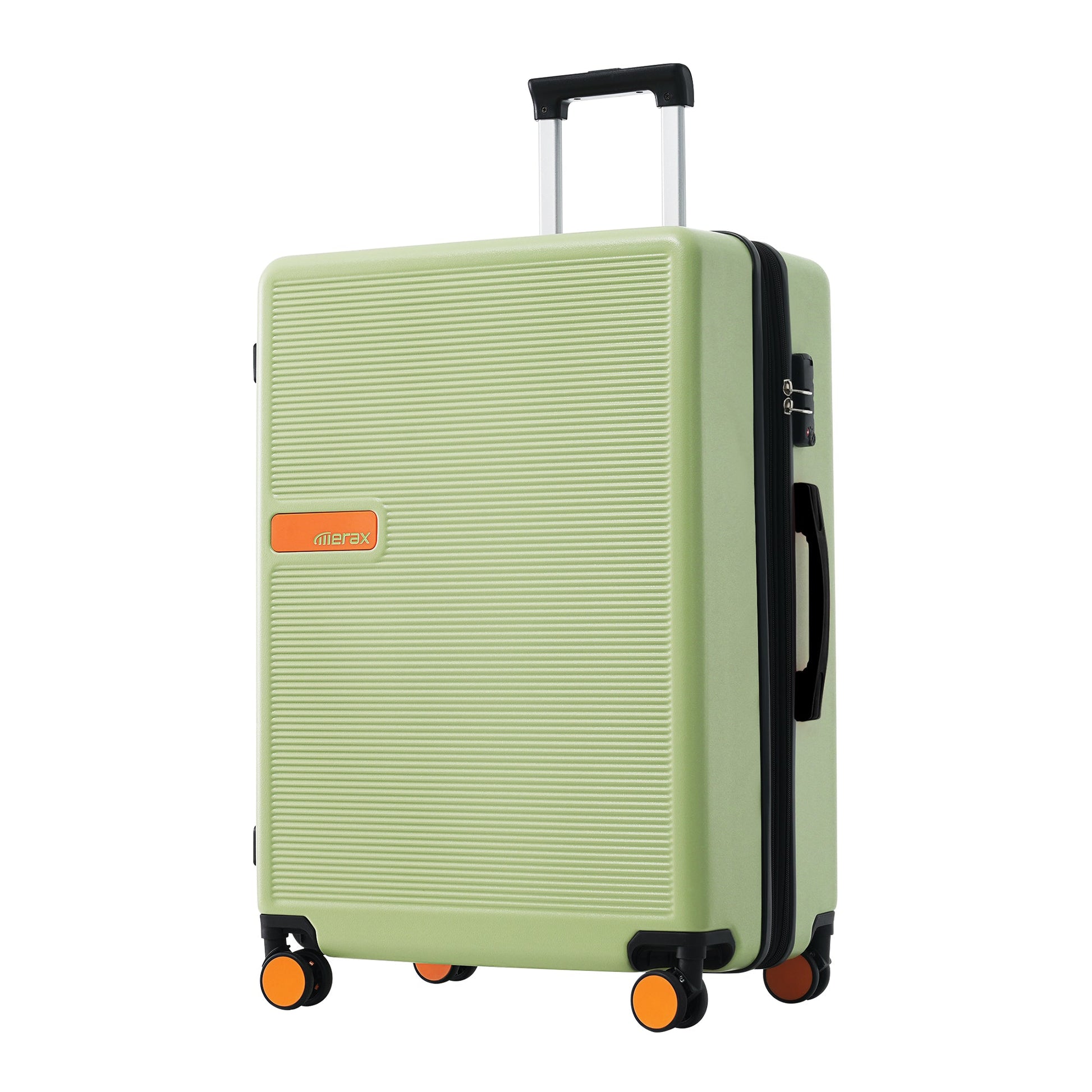 Contrast Color Hardshell Luggage 24inch Expandable Spinner Suitcase with TSA Lock Lightweight Green + ABS - Korvel