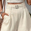 Perfee Textured High Waist Shorts with Pockets - Korvel
