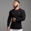 Camiseta Deportiva de Manga Larga Ajustada para Hombre