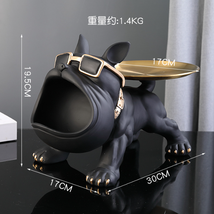 Adorno de Perro de Riqueza Creativa - Almacenamiento de Llaves y Decoración