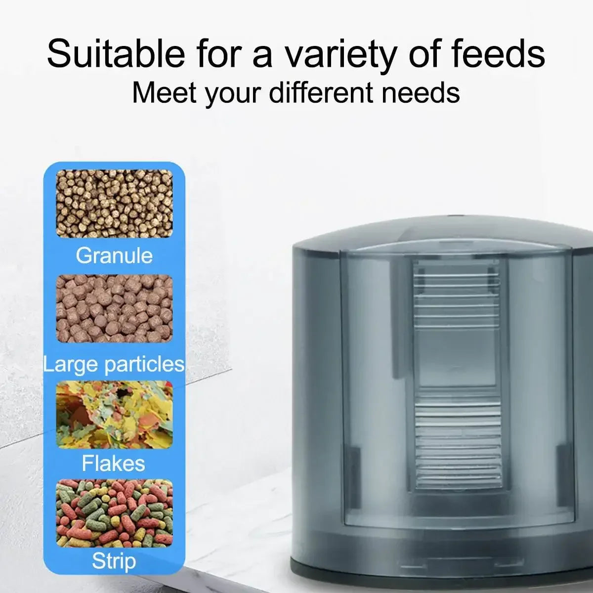 Fish tank feeder intelligent small and large capacity aquarium koi goldfish timed automatic fish feeder - Korvel