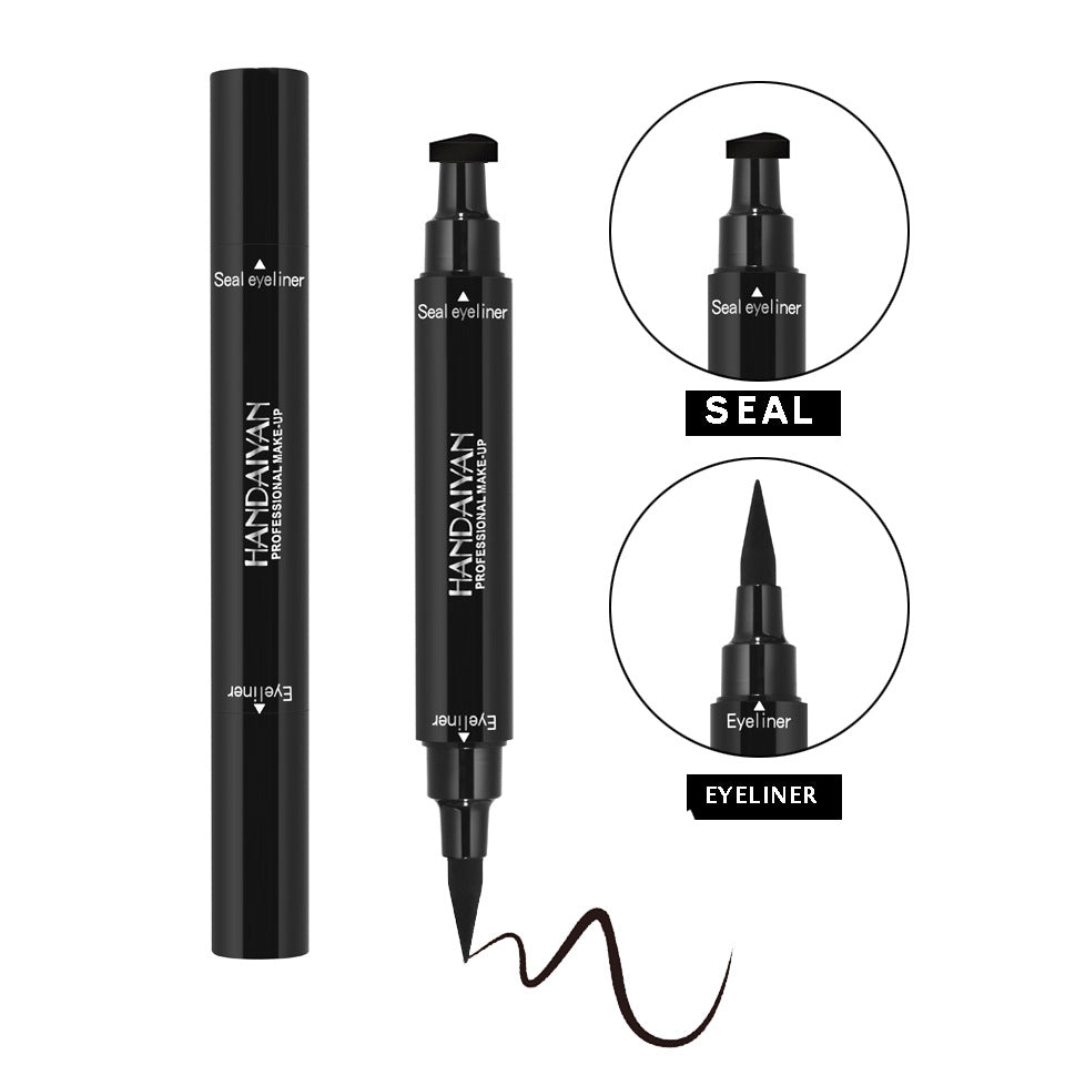 HANDAIYAN Double Ended Stamp Eyeliner Pencil Triangle Stamp Eyeliner 2 In 1 Waterproof Eyeliner - Korvel