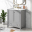 30inchgrey Bathroom Vanity with Sink ComboMulti-functional Bathroom Cabinet with Doors and Drawer Solid Frame and MDF Board - Korvel
