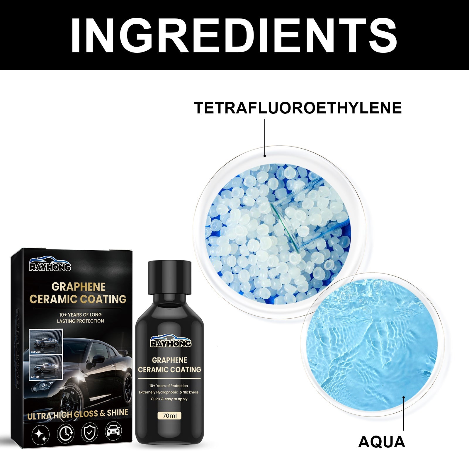 Graphene Ceramic Coating, Super Water Plating Crystal Coating Waterproof Coating Sealing Glaze Maintenance Car Paint - Korvel