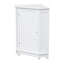 Modern White Triangle Corner Bathroom Cabinet with Adjustable Shelf