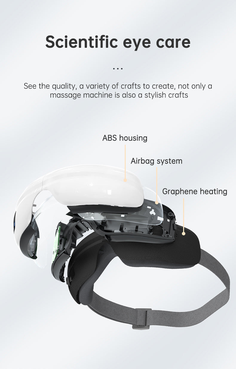 Eye Massager Air Pressure Vibration Eye Protector Bluetooth Eye Massage Relax Migraines Relief Improve Sleep - Korvel