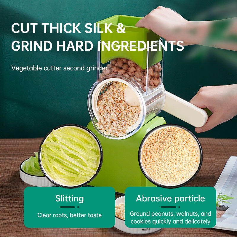 Multifunctional Vegetable Cutter with Hand Roller Design