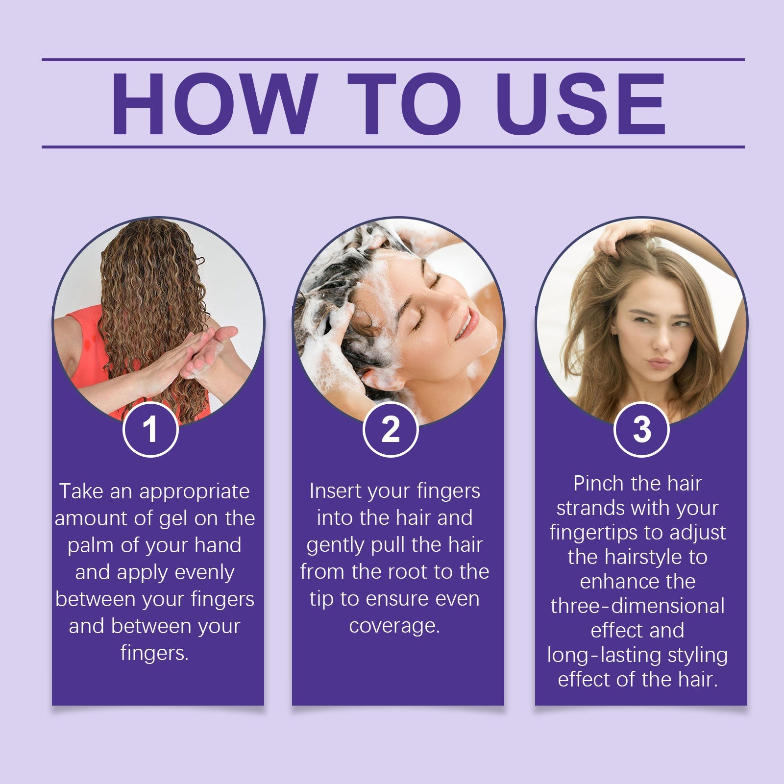 Curl Styling Gel Hair Moisturizing Light Refreshing Curl Styling Long Lasting Care Gel - Korvel