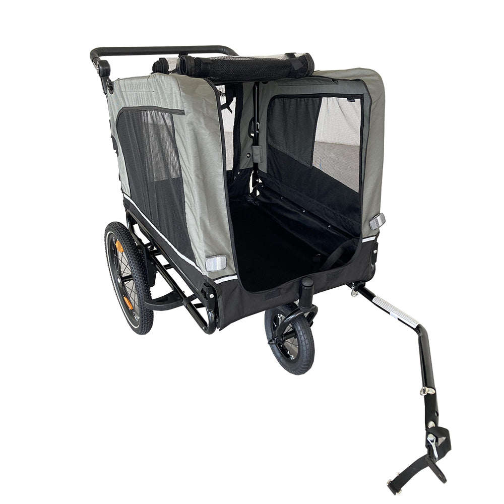 Outdoor Heavy Duty Foldable Utility Pet Stroller Dog Carriers Bicycle Trailer - Korvel