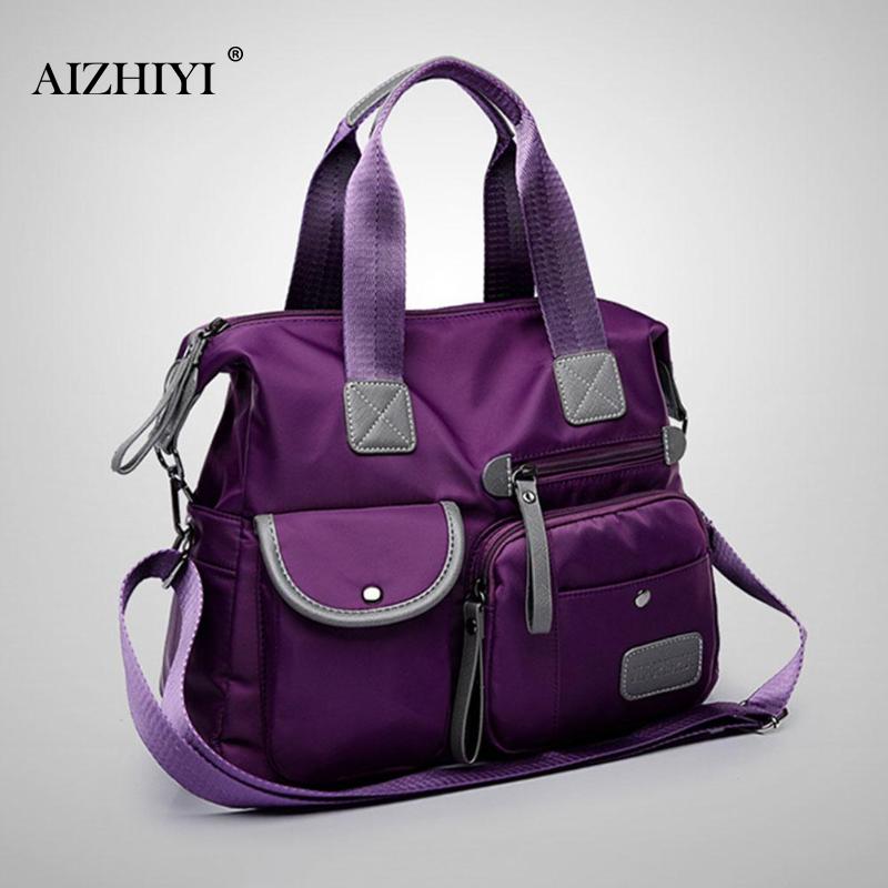 Multiuse Women Waterproof Handbag Nylon Tote Fashion Messenger Crossbody Bags for Women Top-Handle Shoulder Purse Travel Bag - Korvel