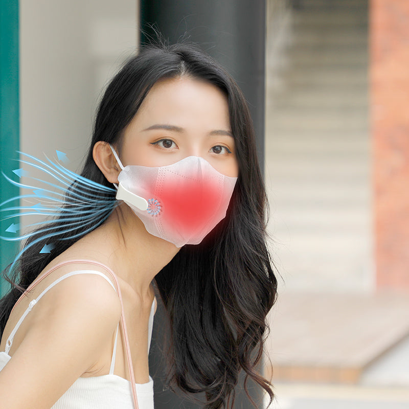 Net Celebrity Fan Mask Fan Mini Portable Children's Mask Anti-Stuffy Instead Of Breathing Valve Usb Charging Smart Fan - Korvel