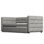 Twin Size Daybed with Trundle  Upholstered Daybed with Padded Back  Gray - Korvel