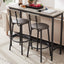 Stylish Grey Bar Table Set with Soft PU Seats and Backrests