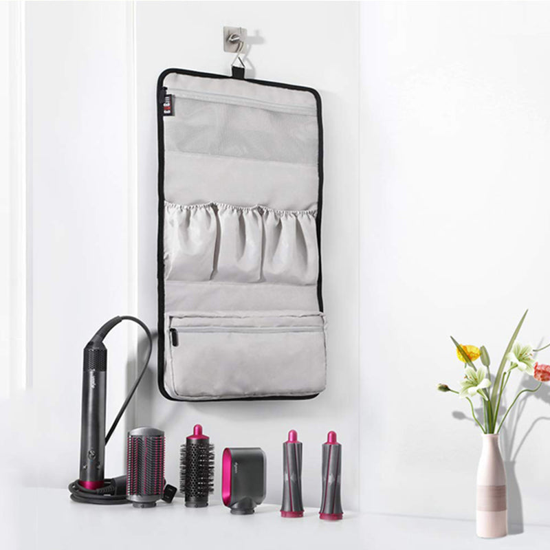 Large - capacity dustproof travel bag for Dyson Pre - Styling Dryer, fits curling barrels. - Korvel