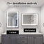 LED Bathroom Mirror 48x 36 Inch with lights, anti-Fog & Dimming Led Bathroom Vanity Mirror - Korvel