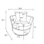 Rotating bucket chair living room comfortable circular sofa chair 360 degree rotating bucket chair armchair (black) - Korvel