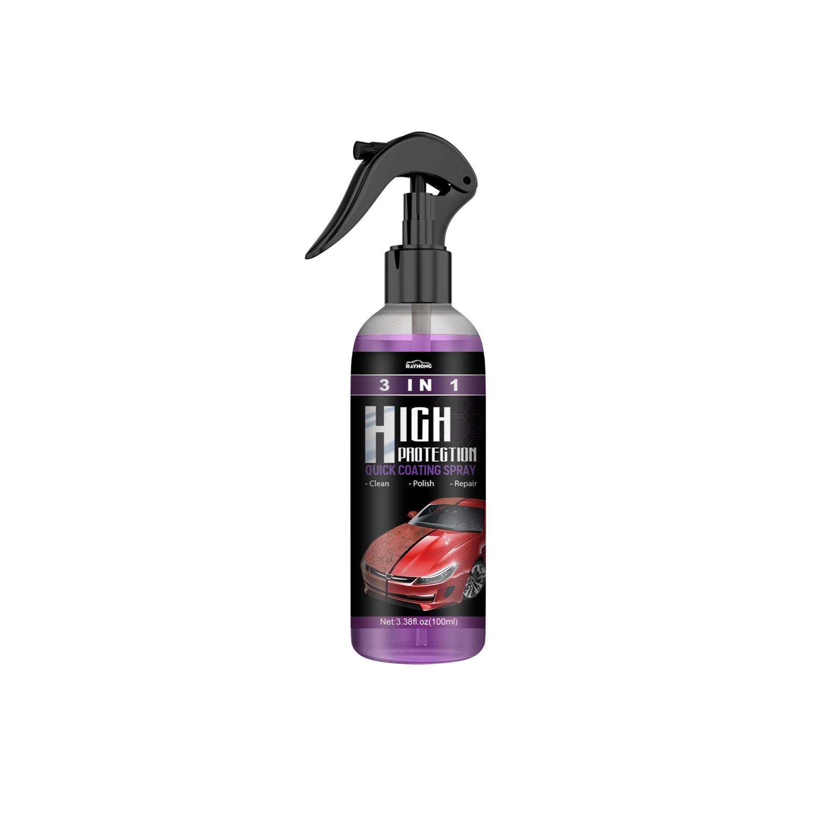3 In 1 High Protection Quick Car Coating Spray, Diy Paint Change Color Cleaning Coating Spray - Korvel