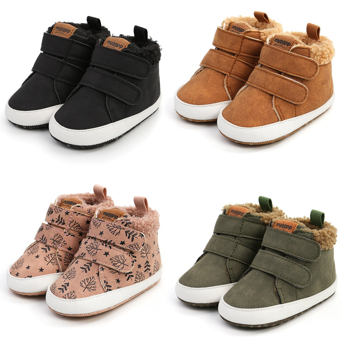 High Top Autumn And Winter Baby Shoes Baby Shoes Walking Shoes Warm Shoes M2035 - Korvel