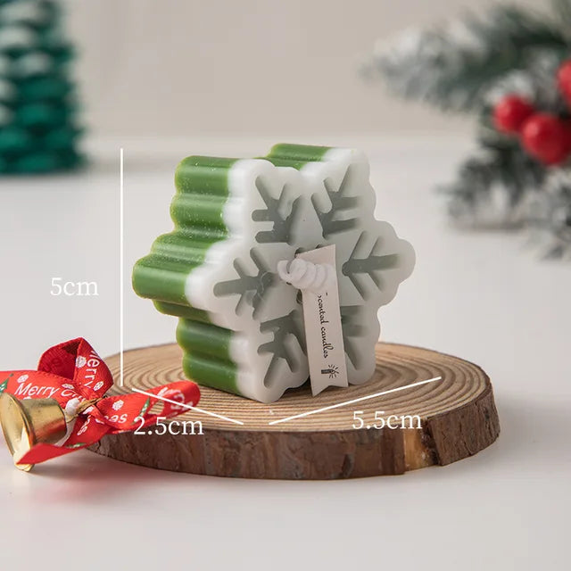 New Christmas Snowflake Aromatherapy Candle Hand-Made Romantic Atmosphere Creative Home Desktop Decorations With Gifts Ornaments - Korvel