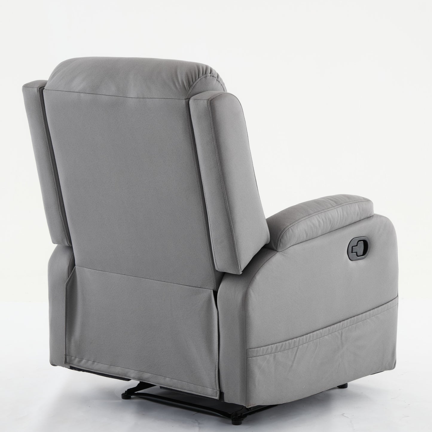 Gray PU Leather Recliner Massage Chair with Adjustable Positions
