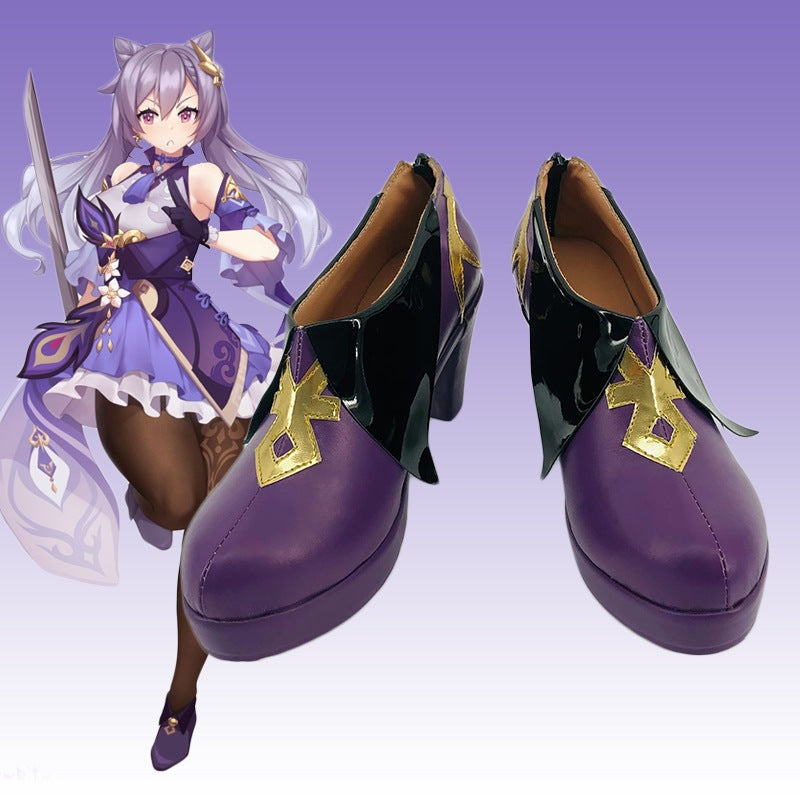 Zapatos de Cosplay Liyue Seven Star Carved para Genshin Impact