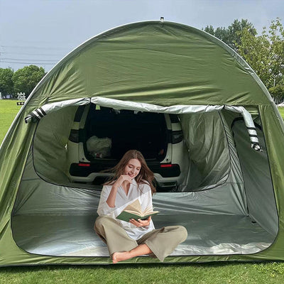 Outdoor car - trunk rear tent with canopy, sun - resistant camping equipment - Korvel