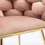Luxury modern simple leisure velvet single sofa chair bedroom stool manicure table back chair pink set of 2 - Korvel